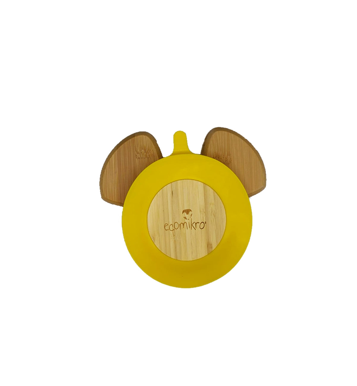 Piatto in Bambù con cucchiaio -topino giallo